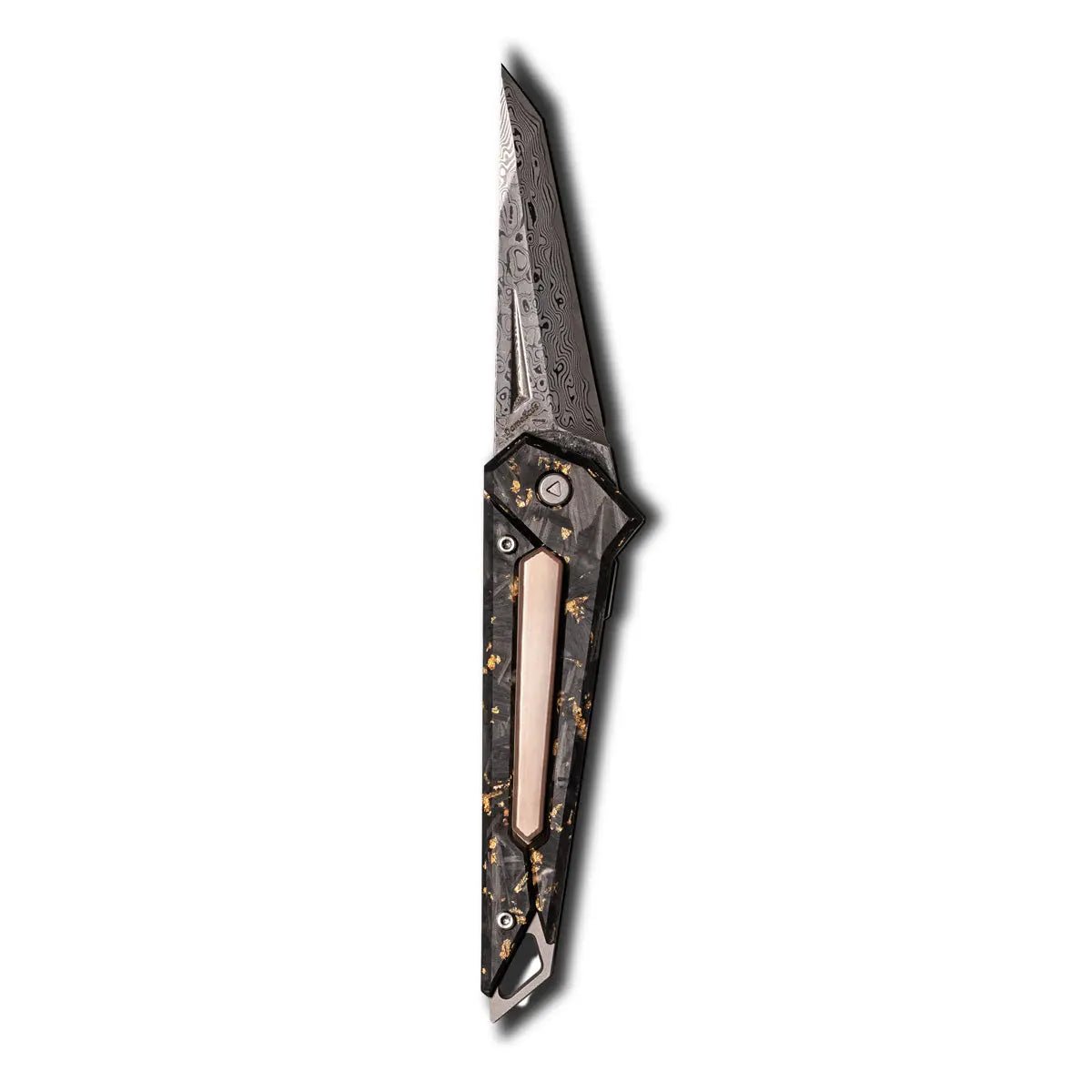 Damascus KAMETA - Gold Foil CF Scales - PICHI DESIGN