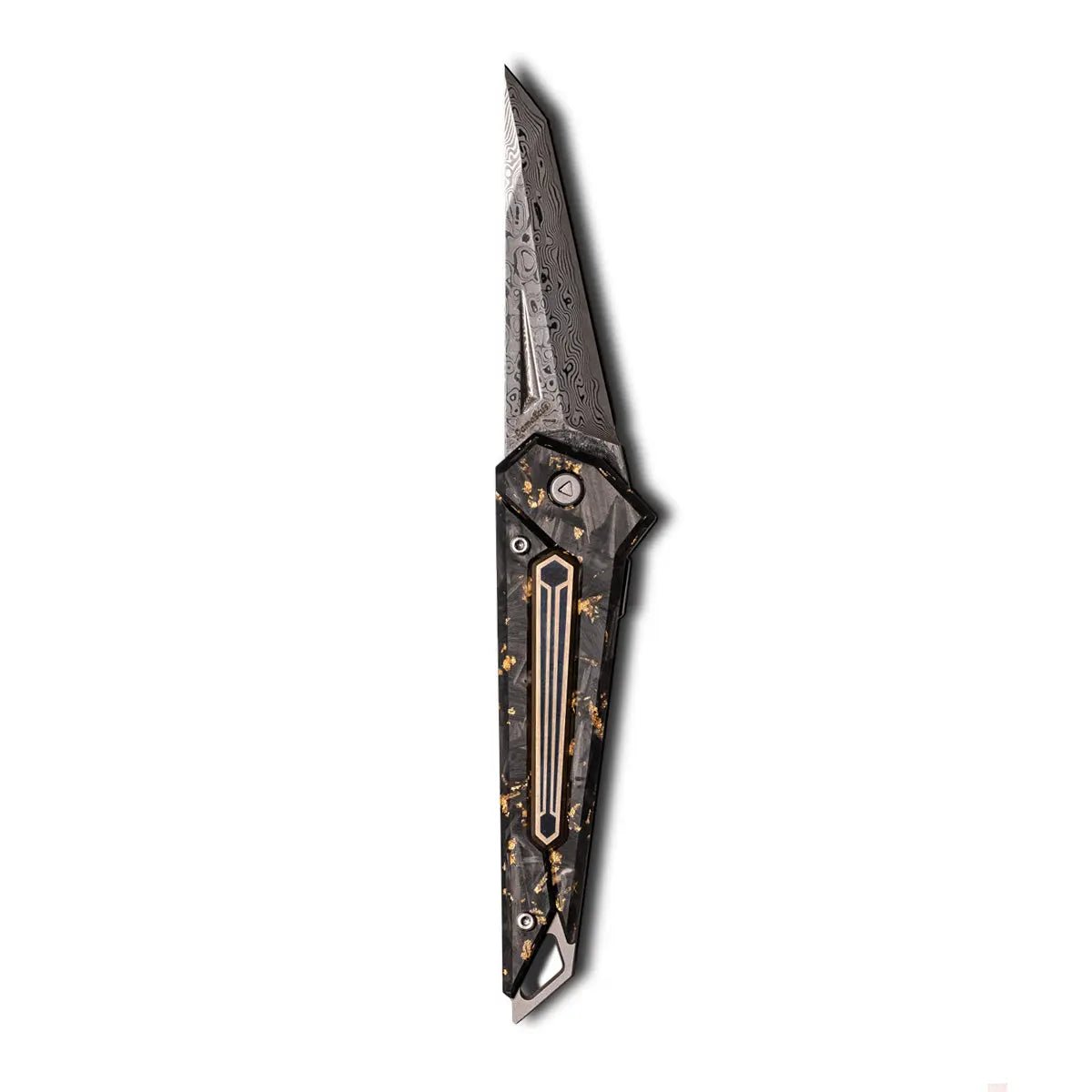 Damascus KAMETA - Gold Foil CF Scales - PICHI DESIGN
