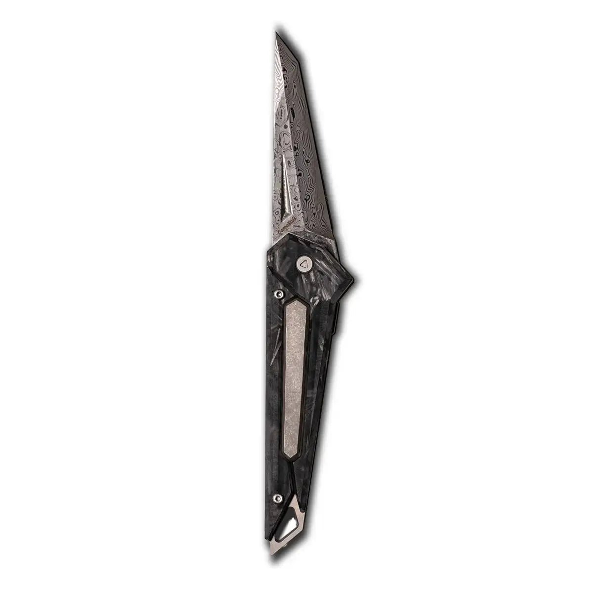 Damascus KAMETA - Marbled Carbon Fiber - PICHI DESIGN