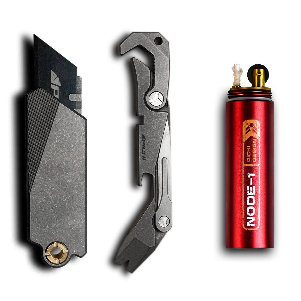 G9 Utility Knife (Titanium/Brass) - PICHI DESIGN