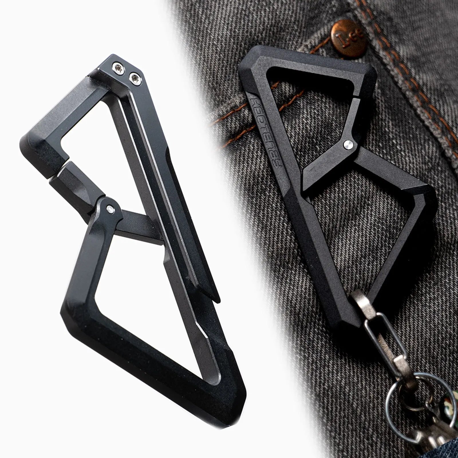 Kootenay Titanium Carabiner With Back Clip - PICHI DESIGN