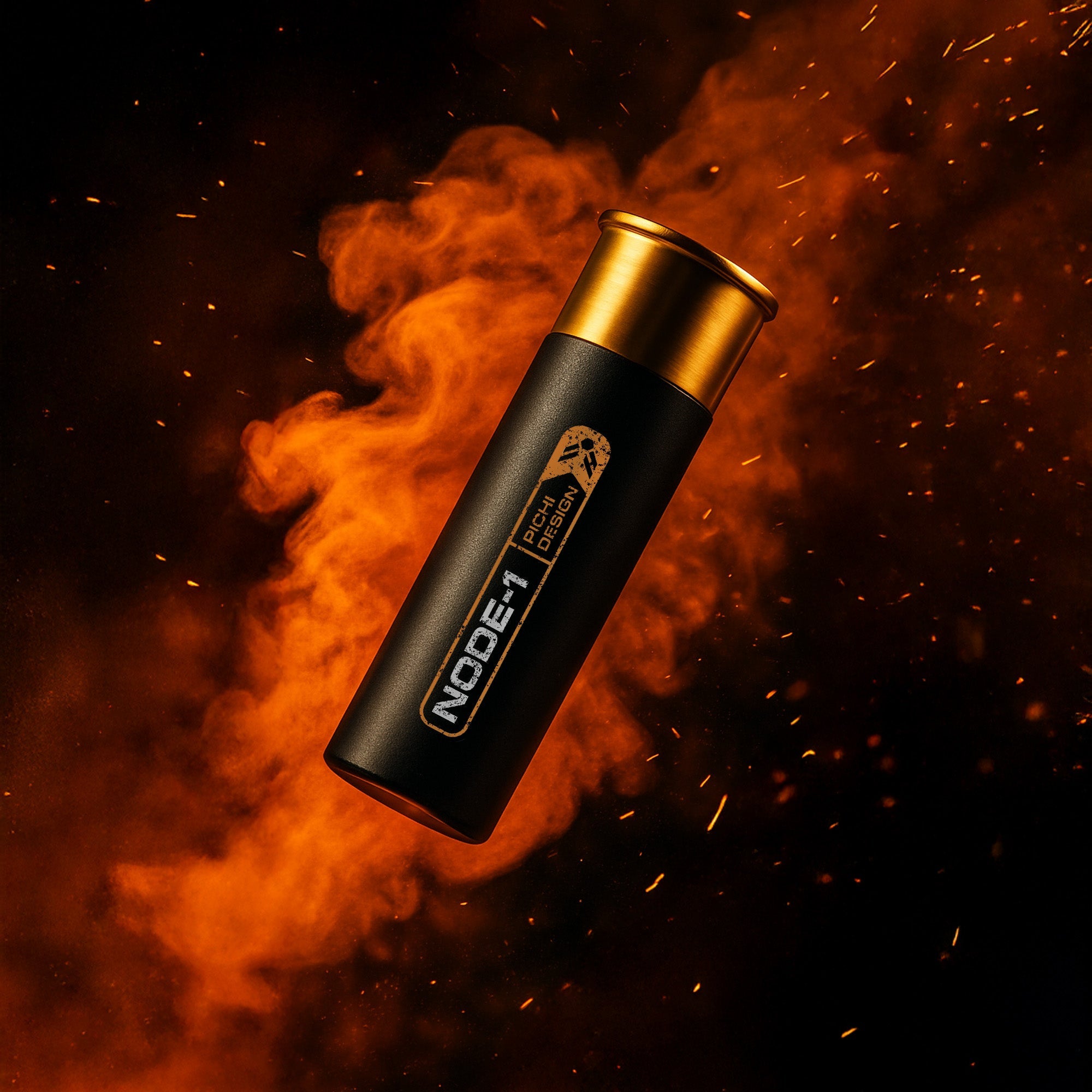 Node - 1 Storage Capsule Aluminum Black - PICHI DESIGN