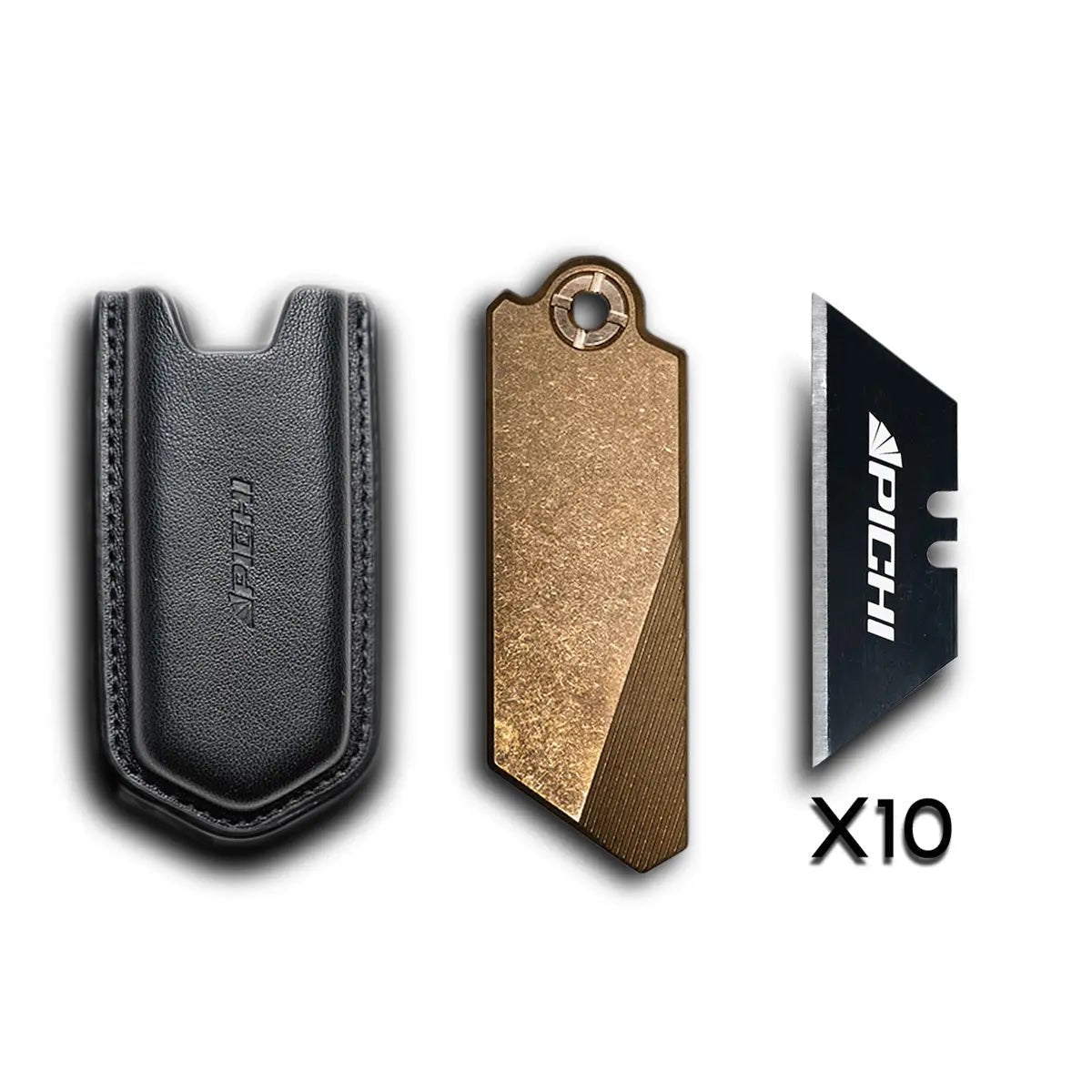 🌟Spring Sale🌟 PICHI G9 Utility Knife (Titanium/Brass) - PICHI DESIGN