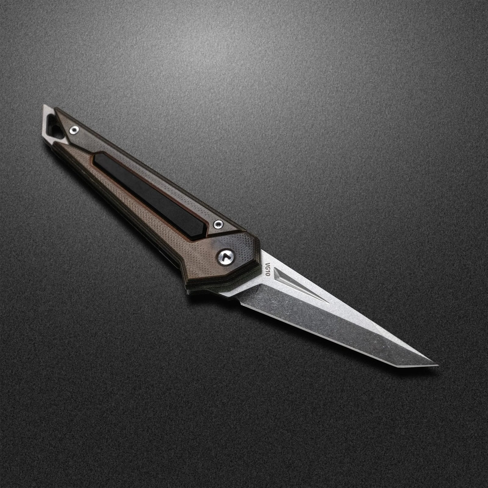 Stonewash KAMETA - G10 Amber Black Scales - PICHI DESIGN