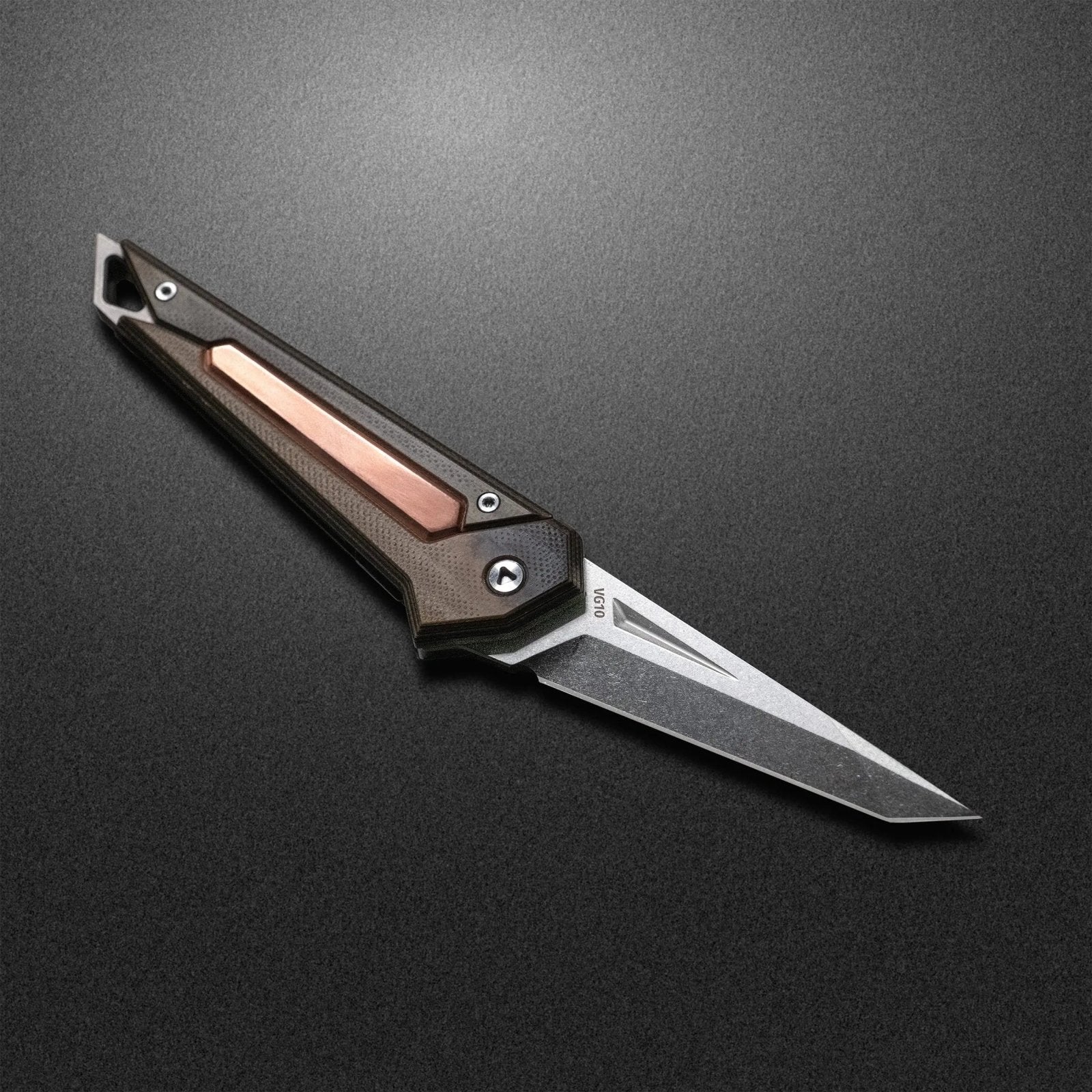 Stonewash KAMETA - G10 Amber Black Scales - PICHI DESIGN