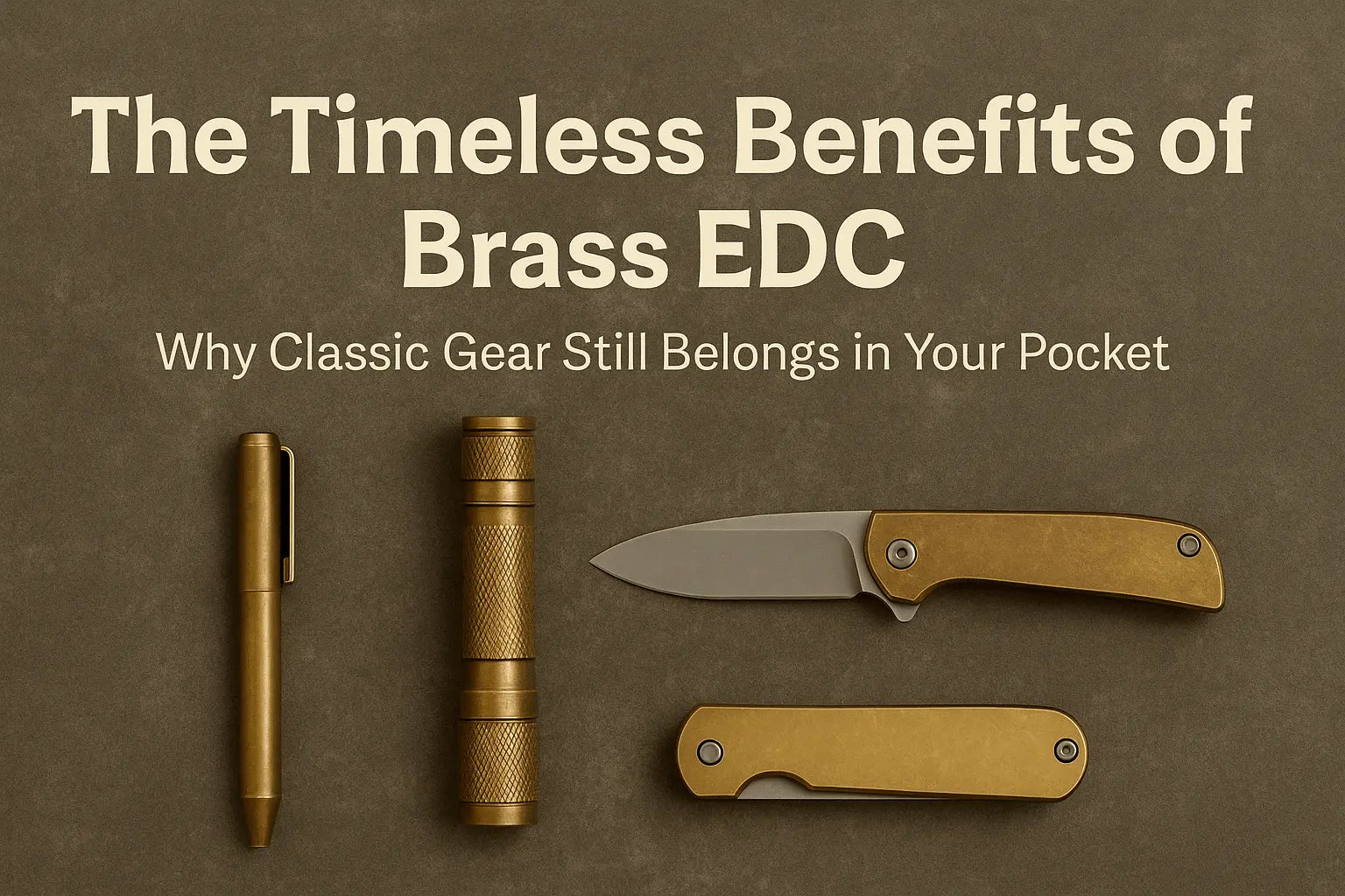 The Benefits of Brass EDC: Timeless Gear That Ages Beautifully - PICHI DESIGN