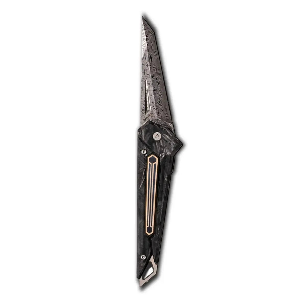 Damascus KAMETA - Marbled Carbon Fiber - PICHI DESIGN