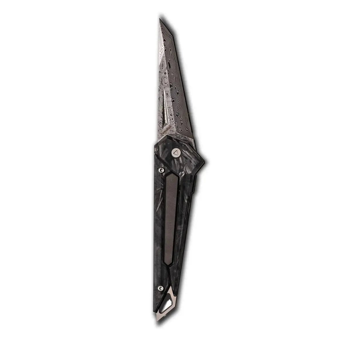 Damascus KAMETA - Marbled Carbon Fiber - PICHI DESIGN