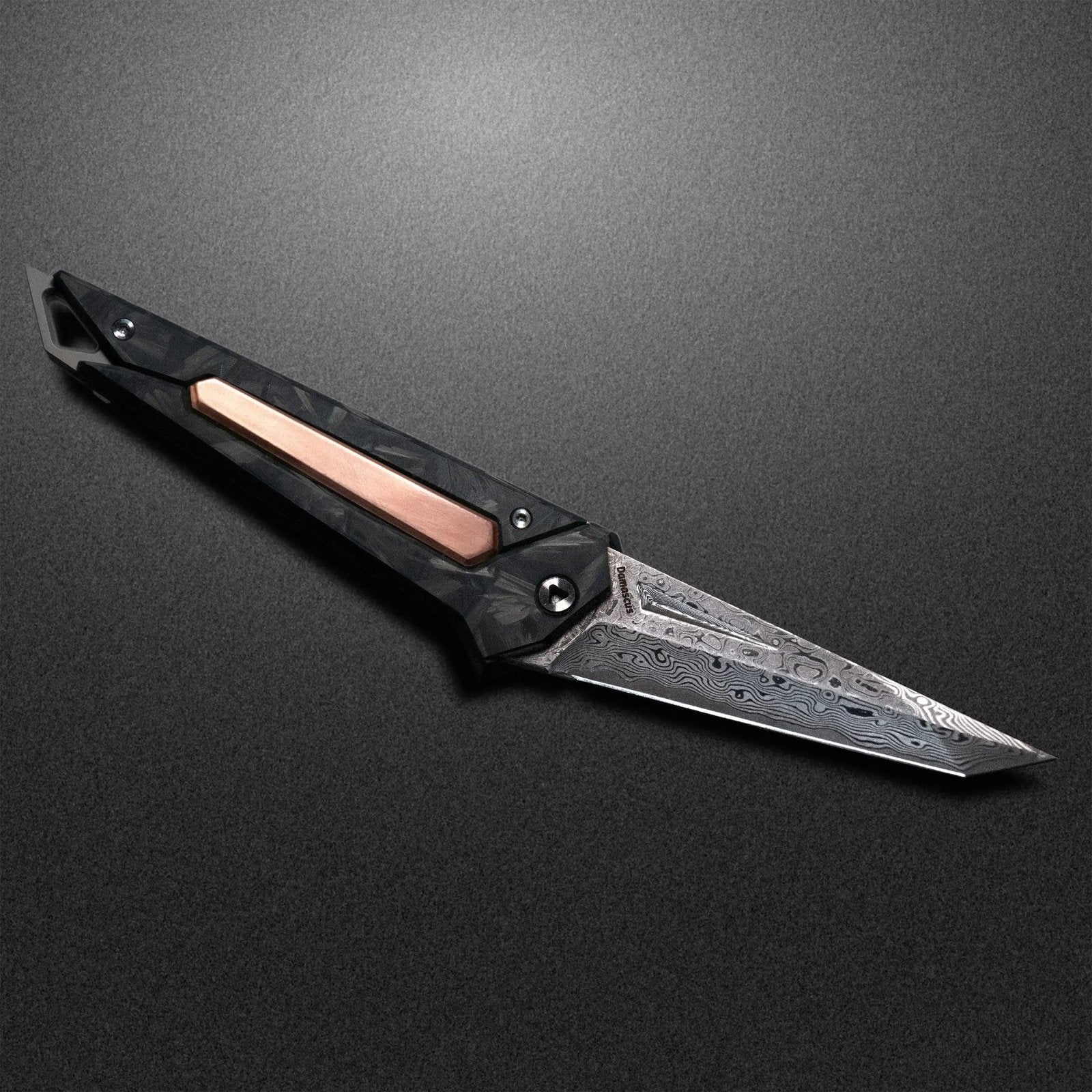 Damascus KAMETA - Marbled CF Scales - PICHI DESIGN
