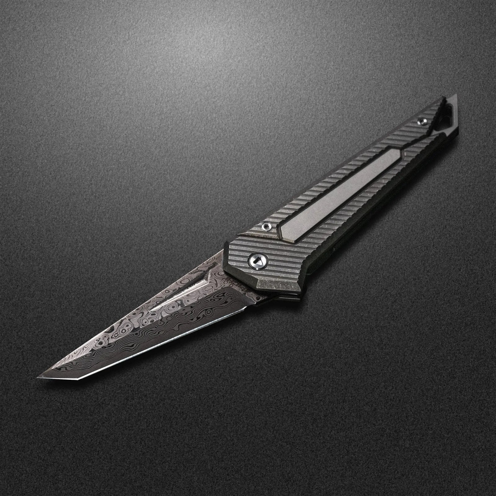 Damascus KAMETA - SW Titanium - PICHI DESIGN