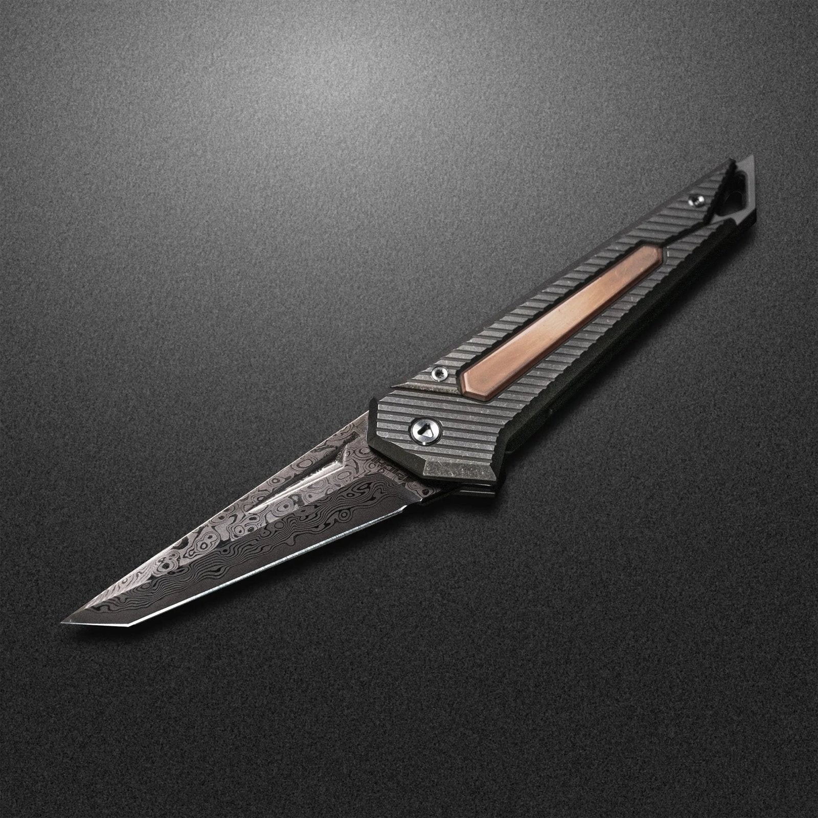 Damascus KAMETA - SW Titanium - PICHI DESIGN
