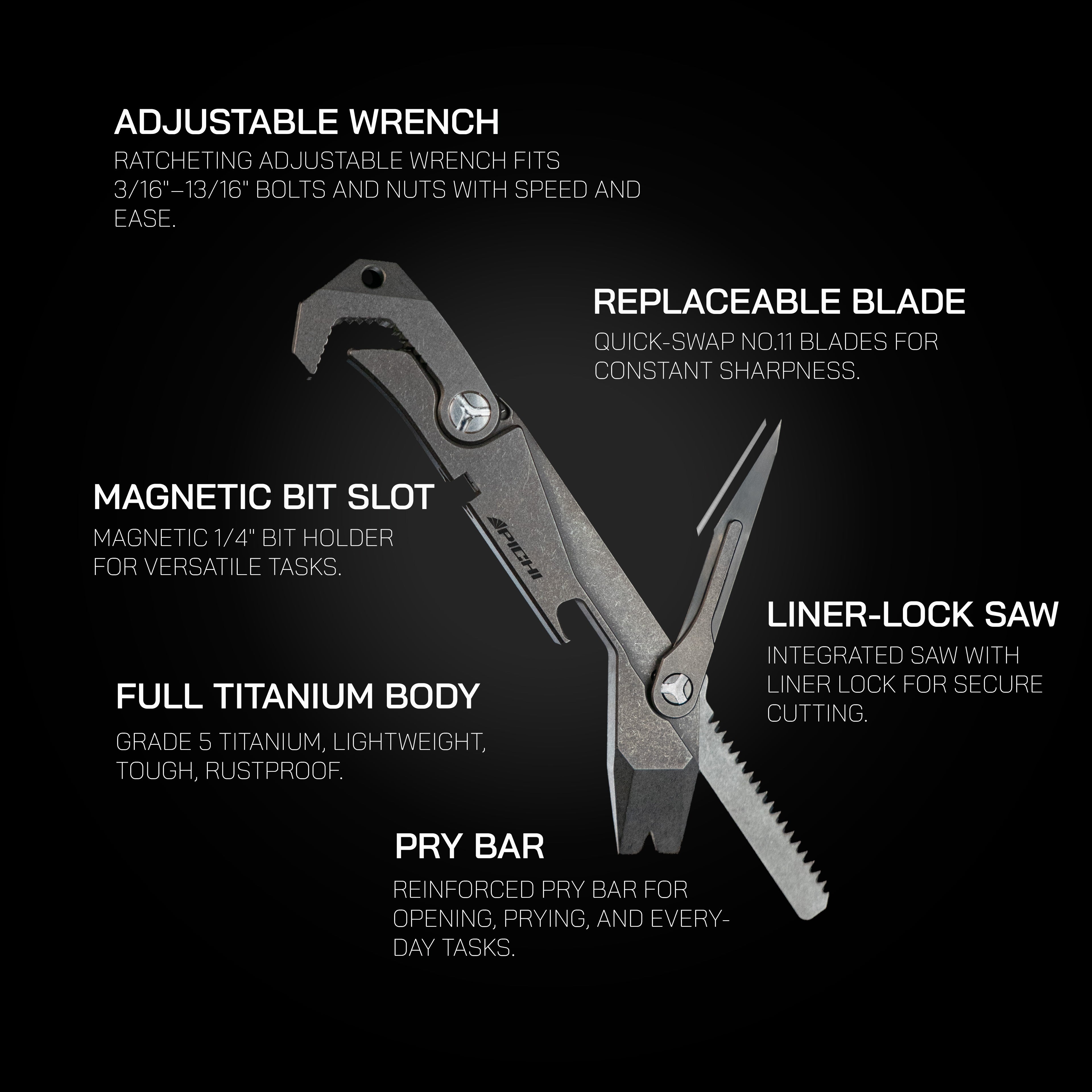 X2S Titanium Multitool - Premium EDC Gear | PICHI
