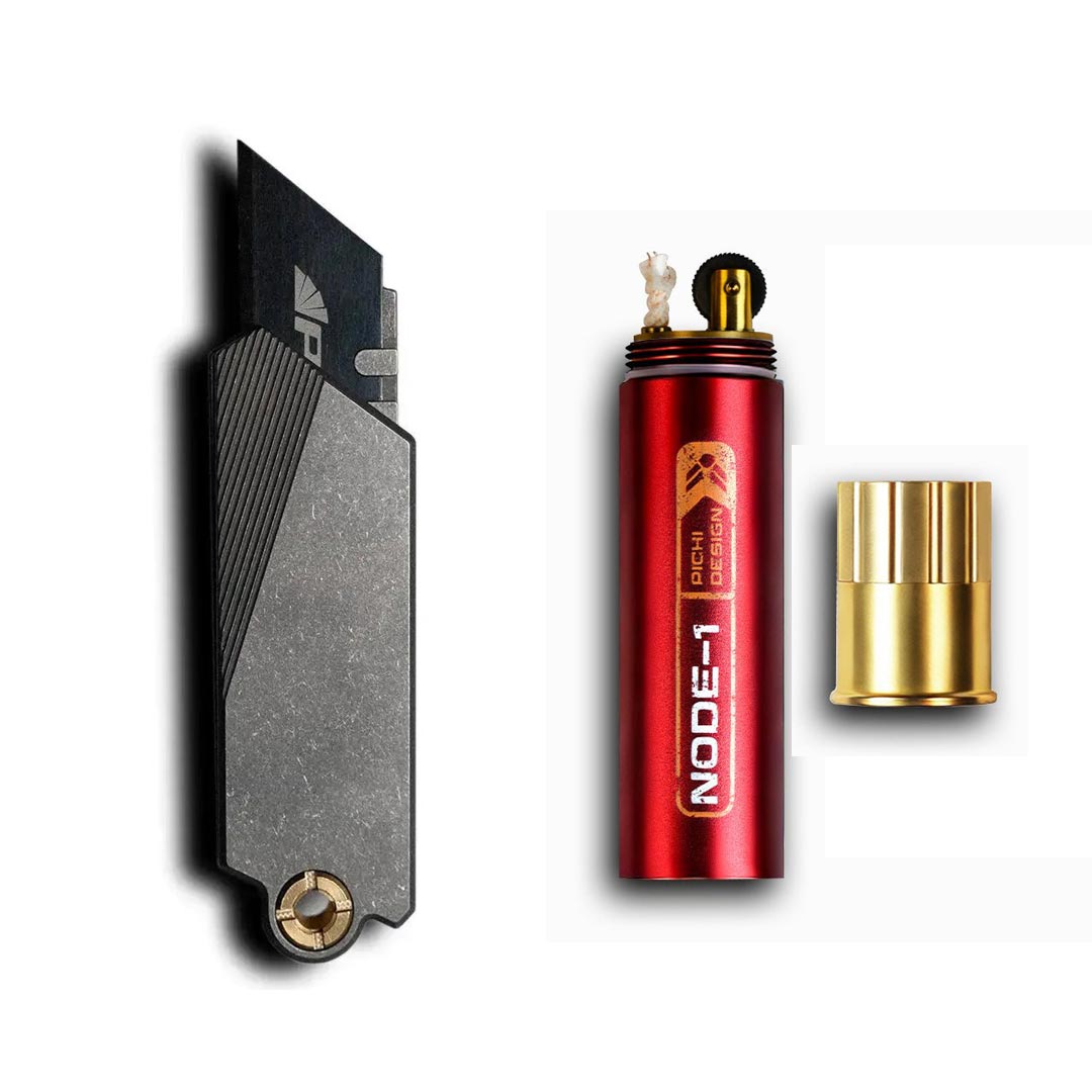 G9 Utility Knife (Titanium/Brass) - PICHI DESIGN
