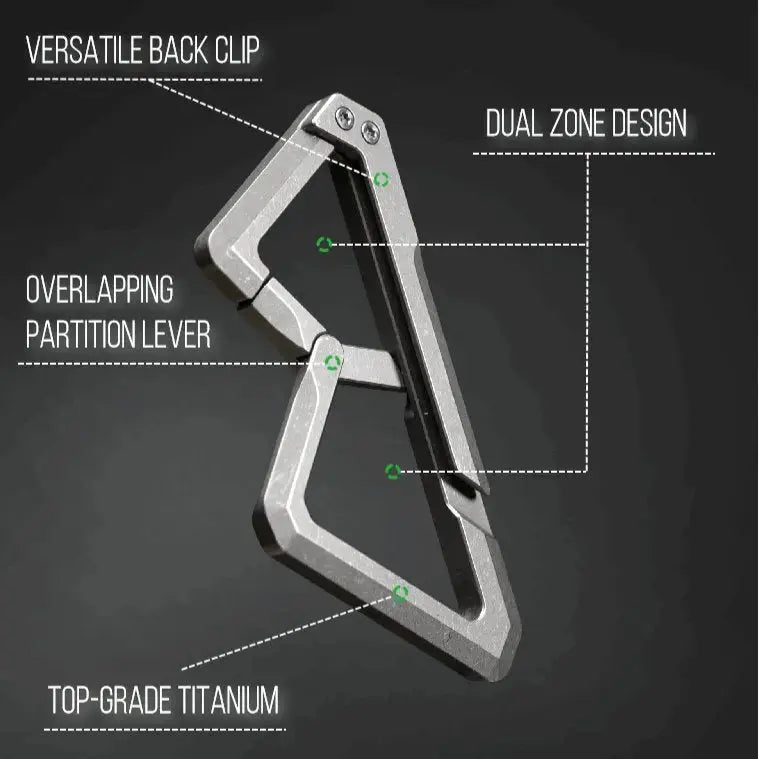 Kootenay Titanium Carabiner With Back Clip - PICHI DESIGN