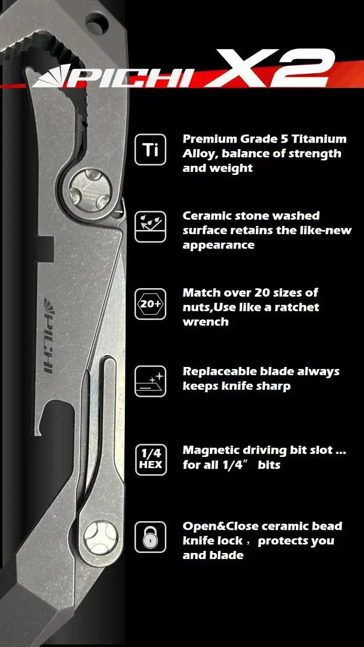 PICHI X2 TITANIUM MULTI - TOOL - PICHI DESIGN