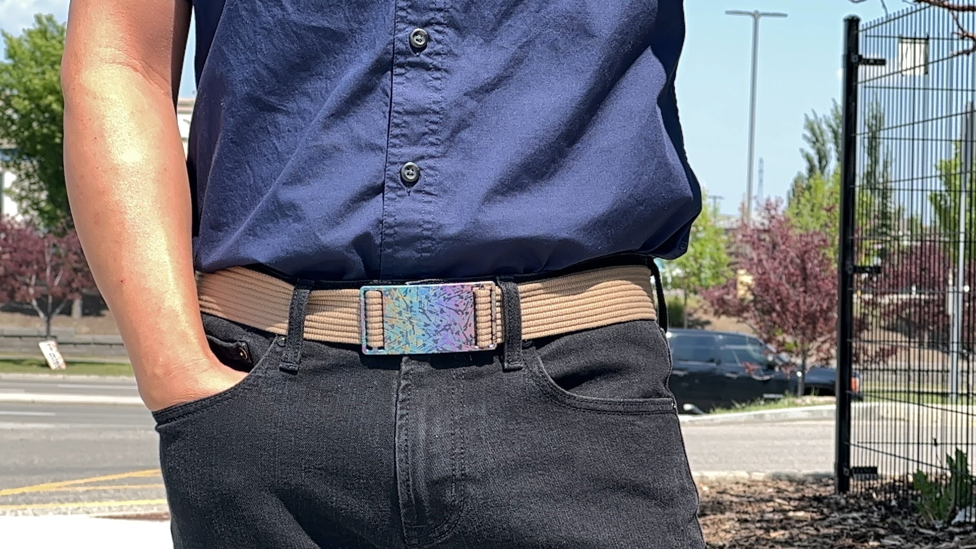 SnapTi Titanium Buckle & Belt (Adapts to waist sizes from 28 to 42 inches) - PICHI DESIGN