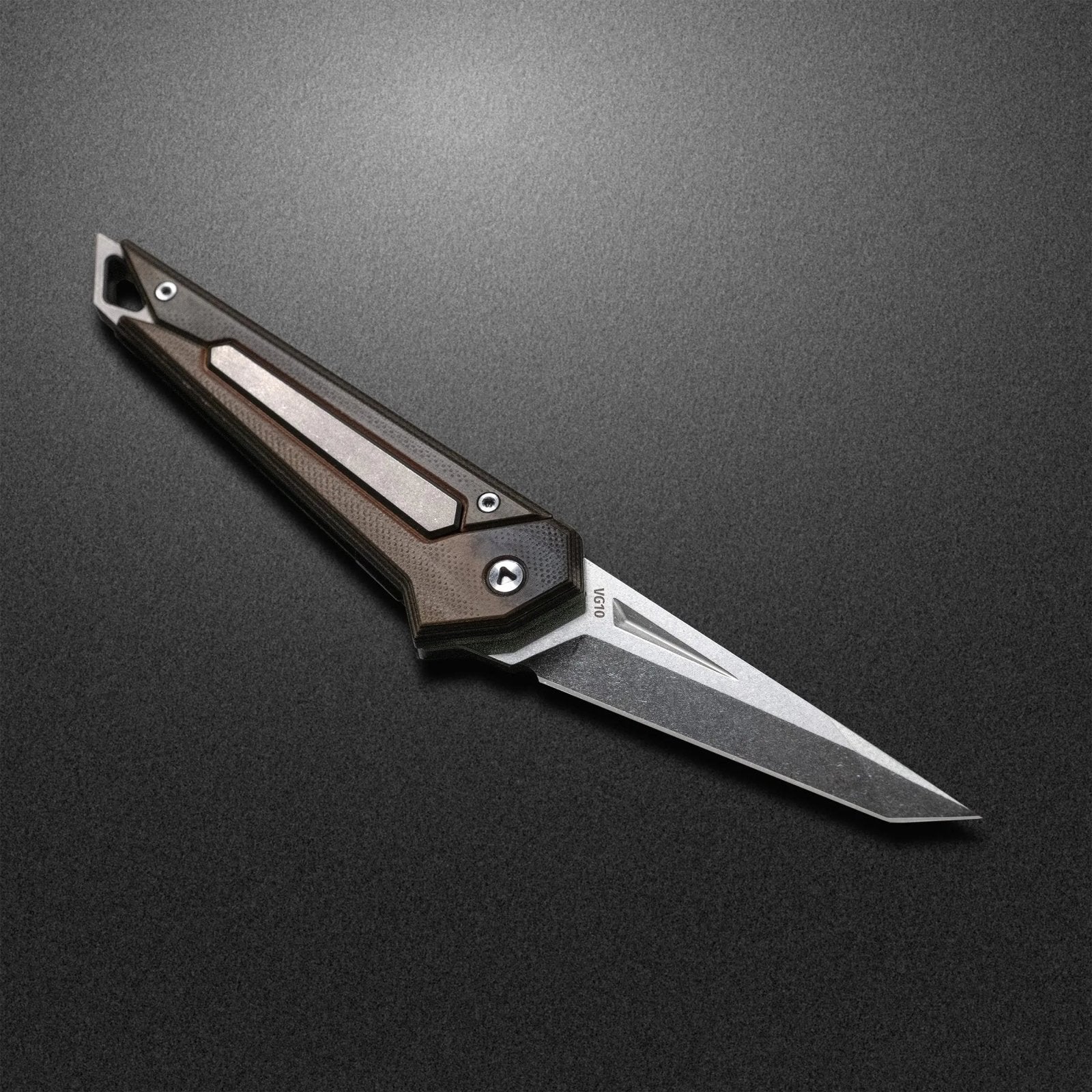 Stonewash KAMETA - G10 Amber Black Scales - PICHI DESIGN