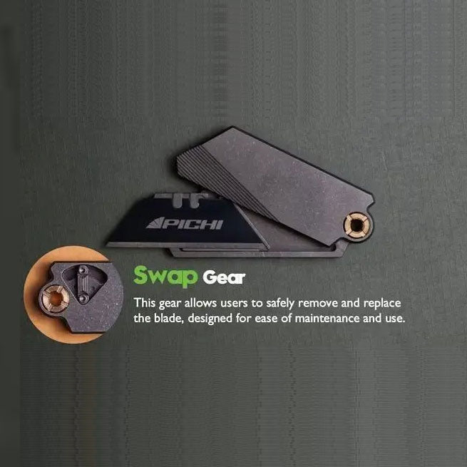 🌟Winter Sale🌟 PICHI G9 Utility Knife (Titanium/Brass) - PICHI DESIGN
